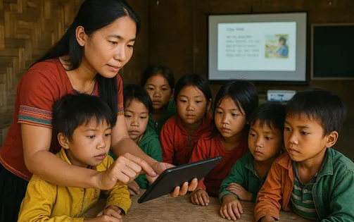 Lớp học không vở giữa đại ngàn: Khi chuyển đổi số thắp sáng tri thức vùng cao (Kỳ 1)