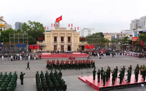 Sẵn sàng cho lễ diễu binh, diễu hành kỷ niệm 70 năm Giải phóng Hải Phòng