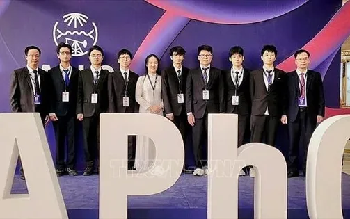 Việt Nam lot top 5 có thành tích cao nhất Olympic Vật lí Châu Á 2025