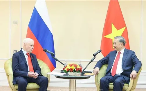 Tổng Bí thư Tô Lâm gặp Chủ tịch Đảng Nước Nga Công bằng – Những người yêu nước – Vì sự thật