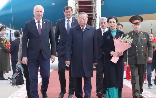 Tổng Bí thư Tô Lâm và Phu nhân bắt đầu thăm cấp Nhà nước Cộng hòa Belarus