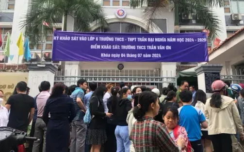 Thông tin chính thức về kỳ thi khảo sát vào lớp 6 của trường THCS-THPT Trần Đại Nghĩa