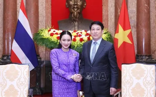 Chủ tịch nước Lương Cường tiếp Thủ tướng Thái Lan