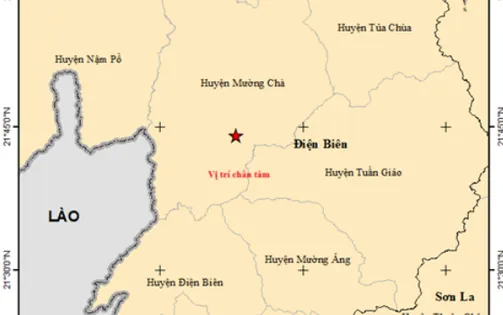 Tiếp tục xuất hiện động đất độ lớn 4.0 tại Mường Chà, Điện Biên