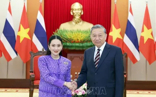 Tổng Bí thư Tô Lâm tiếp Thủ tướng Thái Lan Paetongtarn Shinawatra