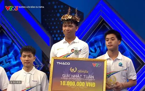 Nam sinh Bình Dương xuất sắc giành vòng nguyệt quế Đường lên đỉnh Olympia