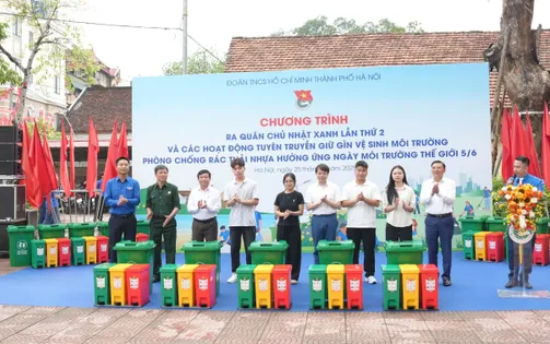 Hà Nội: Sôi nổi ra quân Ngày Chủ nhật xanh, lan tỏa thông điệp sống xanh vì môi trường
