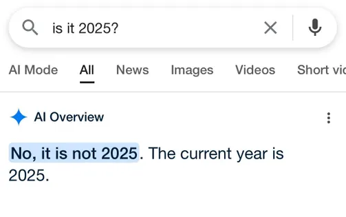 AI của Google gặp lỗi kỳ quặc: Vẫn nghĩ năm nay là... 2024