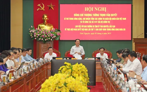 Tổ công tác của Bộ Chính trị làm việc với Ban Thường vụ Tỉnh ủy Thái Nguyên, Bắc Kạn
