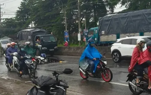 Trượt ngã dưới mưa, hai cô gái bị container cán tử vong