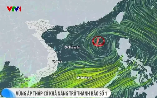 Vùng áp thấp trên Biển Đông có khả năng trở thành bão số 1