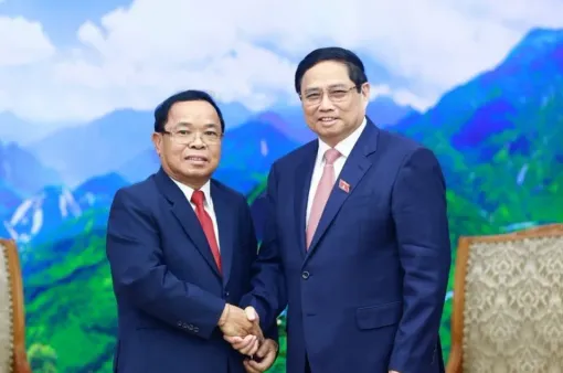 Thủ tướng tiếp Chủ nhiệm Ban Kiểm tra Trung ương, Tổng Thanh tra Nhà nước Lào