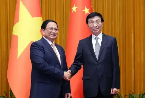 Thủ tướng Phạm Minh Chính hội kiến Chủ tịch Chính hiệp Trung Quốc