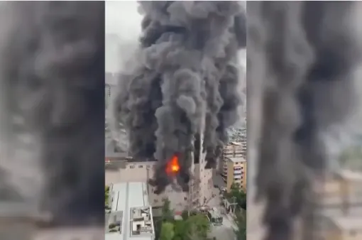 Cháy trung tâm thương mại ở Trung Quốc, một số người bị mắc kẹt