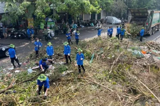 Hà Nội: Phát động toàn dân tham gia tổng vệ sinh môi trường khắc phục hậu quả bão số 3