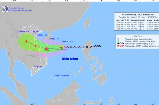 Áp thấp nhiệt đới mạnh lên thành bão trong 24 giờ tới