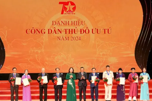 Hà Nội vinh danh 10 Công dân Thủ đô ưu tú năm 2024