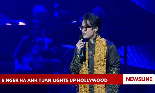 Singer Ha Anh Tuan lights up Hollywood