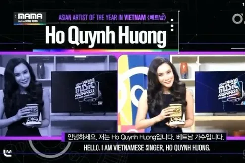 Hồ Quỳnh Hương giật giải “Nghệ sĩ xuất sắc nhất châu Á” tại MAMA 2014