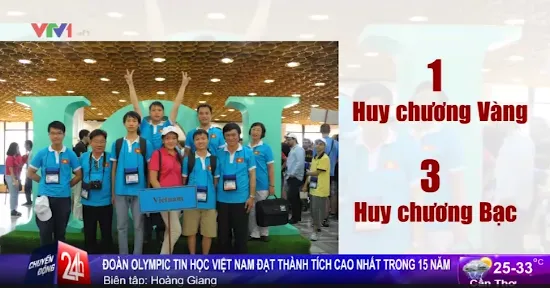 Olympic Tin học Quốc tế 2015: Việt Nam đứng đầu Đông Nam Á