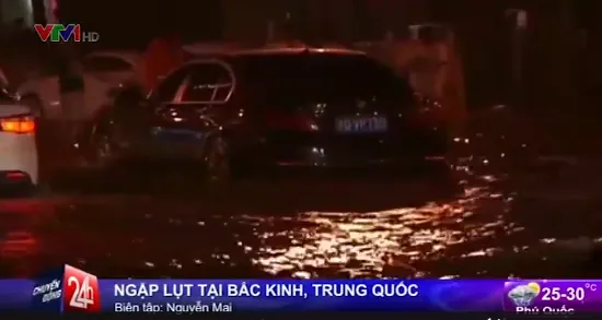 Trung Quốc: Thủ đô Bắc Kinh ngập lụt do mưa lớn