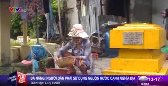 Đà Nẵng: Người dân phải sử dụng nguồn nước cạnh... mồ mả