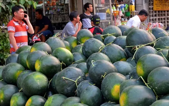 Nắng nóng, dưa hấu tăng giá vẫn hút khách