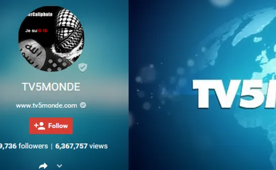 Kênh truyền hình TV5 Monde bị tin tặc IS tấn công