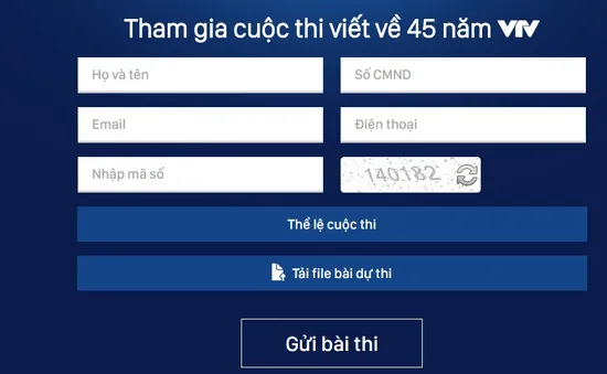 Cơ hội nhận máy tính bảng khi gửi bài dự thi "45 năm VTV"