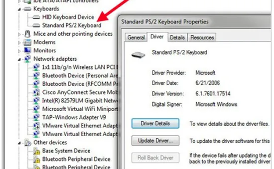 Chẩn đoán và khắc phục bàn phím hỏng trên laptop