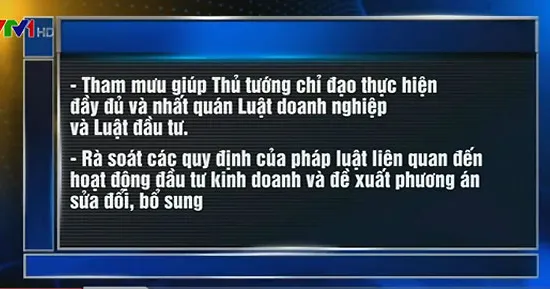 Chính phủ lập tổ công tác về Luật Doanh nghiệp, Luật Đầu tư