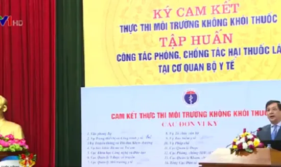 Bộ Y tế cam kết thực thi môi trường làm việc không khói thuốc