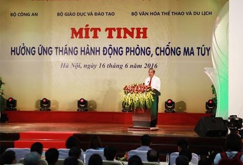 Mít tinh hưởng ứng Tháng hành động phòng, chống ma túy