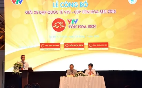 Công bố giải đua xe đạp quốc tế VTV – Cúp Tôn Hoa Sen 2016