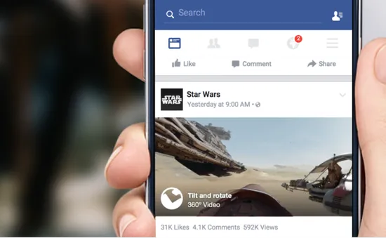 Tính năng phát trực tuyến video 360 độ đã có mặt trên Facebook