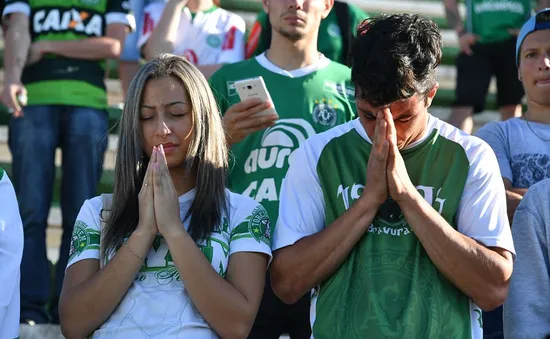 Hàng vạn CĐV Chapecoense hát vang tại SVĐ để tưởng nhớ những người hùng