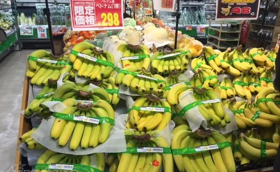 Chuối, dừa Việt Nam xuất hiện trong siêu thị lớn ở Nhật Bản