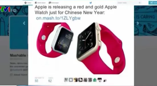 Apple ra mắt phiên bản Apple Watch màu vàng, đỏ