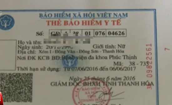 Hàng trăm thẻ bảo hiểm y tế tại Thanh Hóa bị làm giả