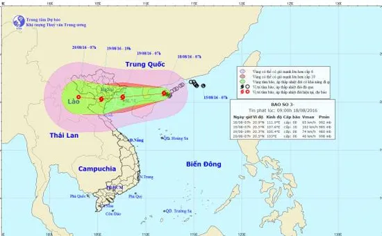 Mưa lớn diện rộng tại Bắc Bộ và Bắc Trung Bộ từ chiều 18/8