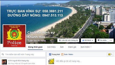 Người dân Khánh Hòa truy cập Facebook tố giác tội phạm