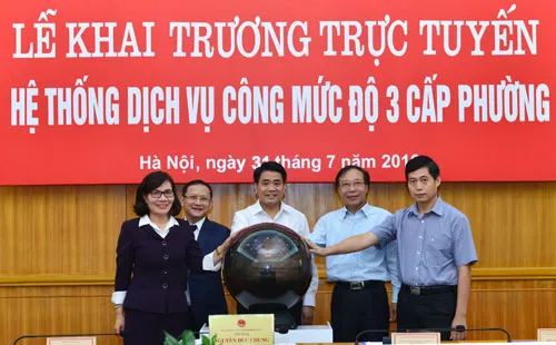 Hà Nội khai trương hệ thống dịch vụ công mức độ 3 cấp phường