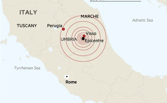 Hai trận động đất mạnh liên tiếp tại Italy