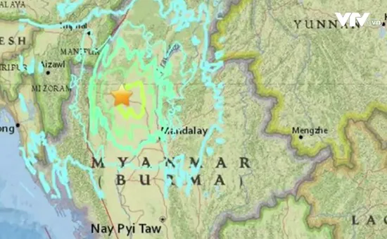 Động đất mạnh 6,8 độ Richter làm rung chuyển miền Trung Myanmar