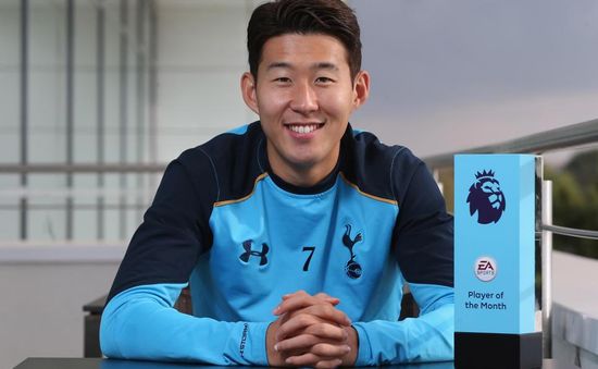 Heung-Min Son lần đầu giành danh hiệu "Cầu thủ xuất sắc nhất tháng Premier League"