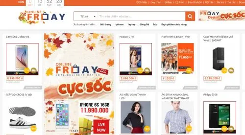 18 ngân hàng hoàn tiền trực tiếp cho người mua hàng ngày Online Friday 2016