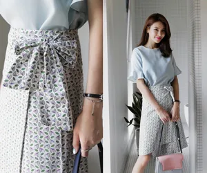 Nhấn nhá phong cách cùng váy buộc nơ