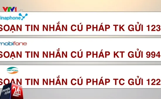 Hướng dẫn kiểm tra dịch vụ trên điện thoại di động