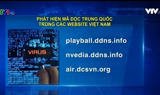 Phát hiện mã độc Trung Quốc trong các website Việt Nam