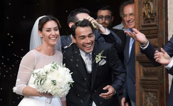 Flavia Pennetta rạng ngời trong đám cưới với Fabio Fognini